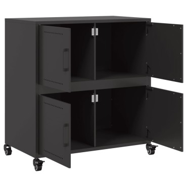 vidaXL Ντουλάπι Μαύρο 68x39x72cm από Ατσάλι 1 τεμ.