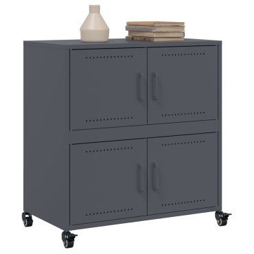 vidaXL Μπουφές Ανθρακί 68x39x72cm από Ατσάλι 1 τεμ.