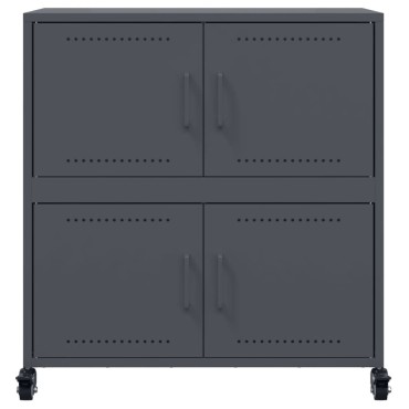 vidaXL Μπουφές Ανθρακί 68x39x72cm από Ατσάλι 1 τεμ.