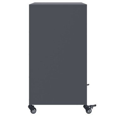 vidaXL Μπουφές Ανθρακί 68x39x72cm από Ατσάλι 1 τεμ.