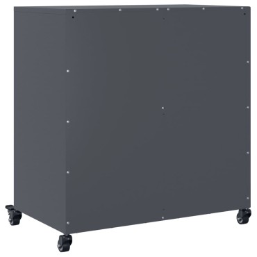 vidaXL Μπουφές Ανθρακί 68x39x72cm από Ατσάλι 1 τεμ.