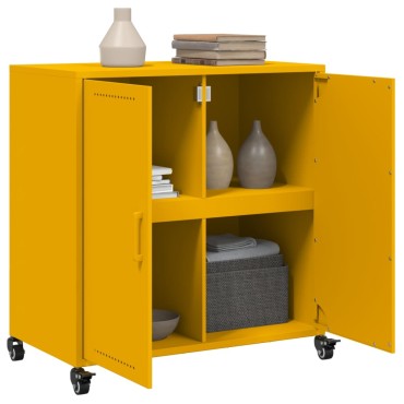 vidaXL Ντουλάπι Μουσταρδί 68x39x72cm από Ατσάλι 1 τεμ.