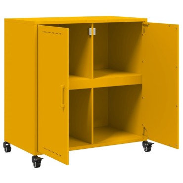 vidaXL Ντουλάπι Μουσταρδί 68x39x72cm από Ατσάλι 1 τεμ.