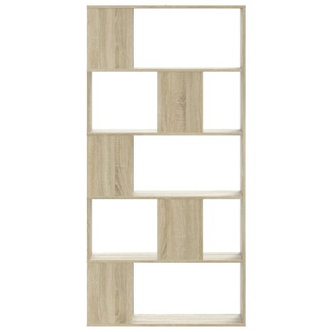 vidaXL Βιβλιοθήκη 5Επιπέδων Sonoma Δρυς 80,5x23,5x162,5cm Επεξ. Ξύλο 1 τεμ.