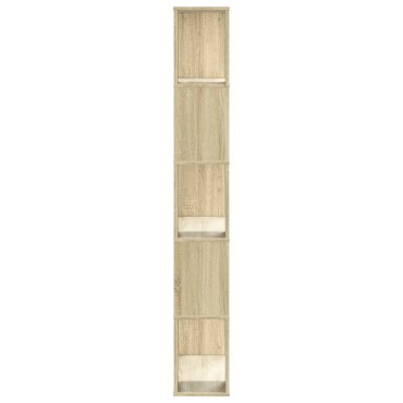 vidaXL Βιβλιοθήκη 5Επιπέδων Sonoma Δρυς 80,5x23,5x162,5cm Επεξ. Ξύλο 1 τεμ.