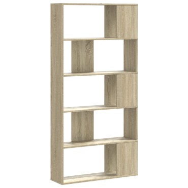 vidaXL Βιβλιοθήκη 5Επιπέδων Sonoma Δρυς 80,5x23,5x162,5cm Επεξ. Ξύλο 1 τεμ.