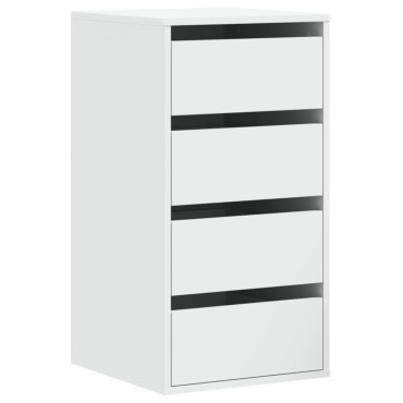 vidaXL Συρταριέρα Γωανική Λευκή 40x41x76cm από Επεξεργασμένο Ξύλο 1 τεμ.