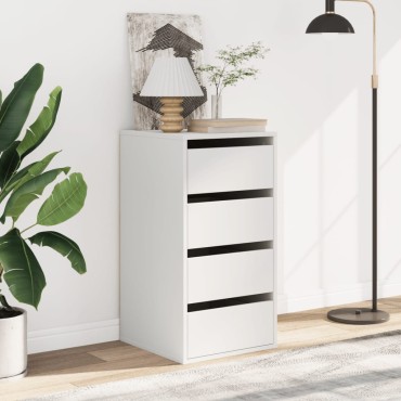 vidaXL Συρταριέρα Γωανική Λευκή 40x41x76cm από Επεξεργασμένο Ξύλο 1 τεμ.