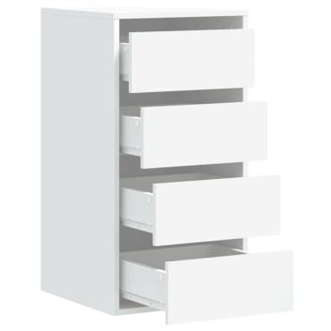 vidaXL Συρταριέρα Γωανική Λευκή 40x41x76cm από Επεξεργασμένο Ξύλο 1 τεμ.