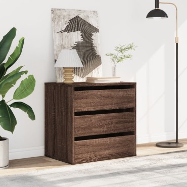 vidaXL Συρταριέρα Καφέ Δρυς 60x41x58cm από Επεξεργ. Ξύλο 1 τεμ.