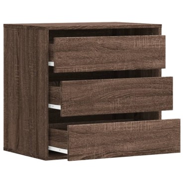 vidaXL Συρταριέρα Καφέ Δρυς 60x41x58cm από Επεξεργ. Ξύλο 1 τεμ.