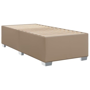 vidaXL Κρεβάτι Boxspring με Στρώμα Καπουτσίνο 80x200 εκ. Συνθ. Δέρμα