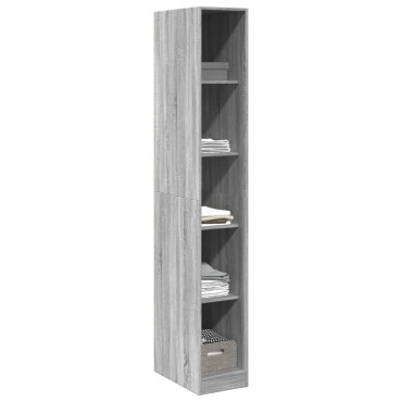 vidaXL Ντουλάπα Γκρι Sonoma 30x50x200cm από Επεξεργασμένο Ξύλο 1 τεμ.