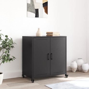 vidaXL Ντουλάπι Μαύρο 68x39x72cm από Χάλυβα 1 τεμ.