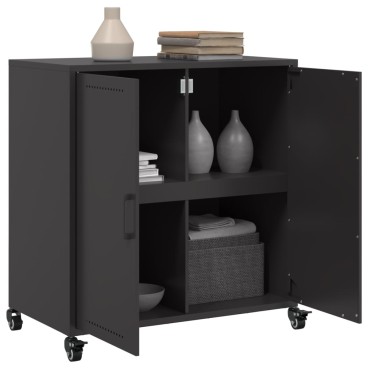 vidaXL Ντουλάπι Μαύρο 68x39x72cm από Χάλυβα 1 τεμ.