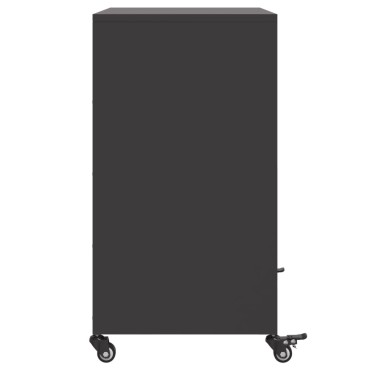 vidaXL Ντουλάπι Μαύρο 68x39x72cm από Χάλυβα 1 τεμ.