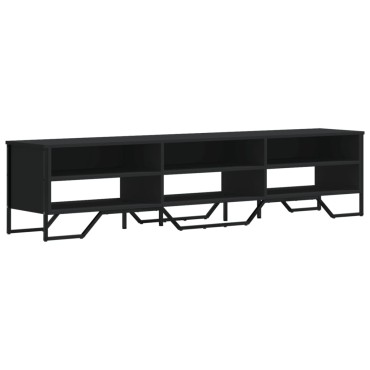 vidaXL Έπιπλο Τηλεόρασης Μαύρο 180x34x41cm από Επεξεργ. Ξύλο