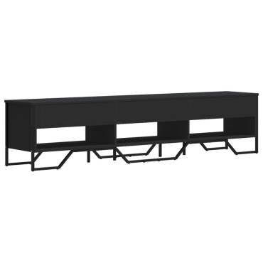 vidaXL Έπιπλο Τηλεόρασης Μαύρο 180x34x41cm από Επεξεργ. Ξύλο