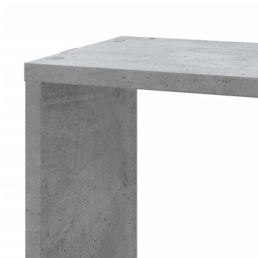 vidaXL Γωνιακή Ραφιέρα Τοίχου Γκρι Σκυρ. 45x45x147cm Επεξ. Ξύλο 1 τεμ.