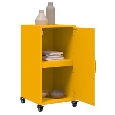 vidaXL Ντουλάπι Μουσταρδί 36x39x72cm από Ατσάλι 1 τεμ.