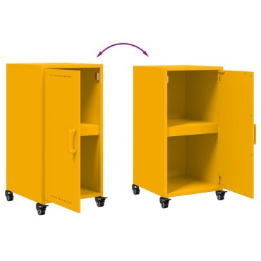vidaXL Ντουλάπι Μουσταρδί 36x39x72cm από Ατσάλι 1 τεμ.