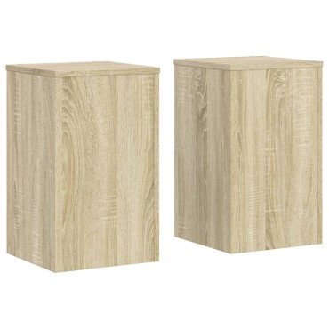 vidaXL Βάσεις Φυτών 2 Τεμ. Sonoma Δρυς 30x30x50 εκ. Επεξεργασμένο Ξύλο