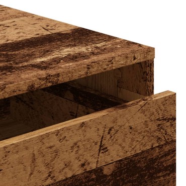 vidaXL Συρταριέρα Γωνιακή Όψη Παλαιού Ξύλου 60x41x58cm Επεξεργ. Ξύλο 1 τεμ.
