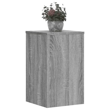 vidaXL Βάσεις Φυτών 2 Τεμ. Γκρι Sonoma 30x30x50 εκ. Επεξεργασμένο Ξύλο