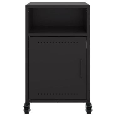 vidaXL Κομοδίνο Μαύρο 36x39x59cm από Χάλυβα 1 τεμ.