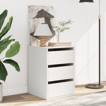 vidaXL Συρταριέρα Γωανική Λευκή 40x41x58cm από Επεξεργασμένο Ξύλο 1 τεμ.