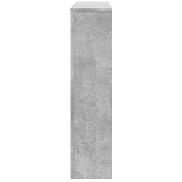 vidaXL Κάλυμμα Καλοριφέρ Γκρι Σκυροδέματος 149x20x82 εκ. Επεξ. Ξύλο