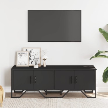 vidaXL Έπιπλο Τηλεόρασης Μαύρο 122x34x41cm Επεξεργασμένο Ξύλο