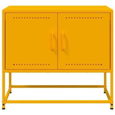 vidaXL Έπιπλο Τηλεόρασης Μουσταρδί Κίτρινο 68,5x39x60,5cm από Ατσάλι