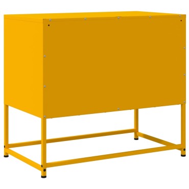 vidaXL Έπιπλο Τηλεόρασης Μουσταρδί Κίτρινο 68,5x39x60,5cm από Ατσάλι