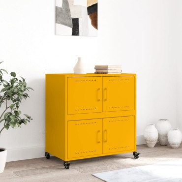 vidaXL Ντουλάπι Μουσταρδί 68x39x72cm από Ατσάλι 1 τεμ.