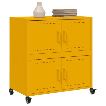 vidaXL Ντουλάπι Μουσταρδί 68x39x72cm από Ατσάλι 1 τεμ.