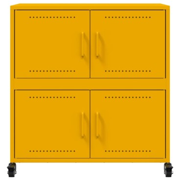 vidaXL Ντουλάπι Μουσταρδί 68x39x72cm από Ατσάλι 1 τεμ.