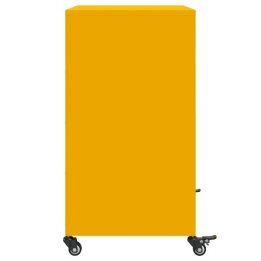 vidaXL Ντουλάπι Μουσταρδί 68x39x72cm από Ατσάλι 1 τεμ.
