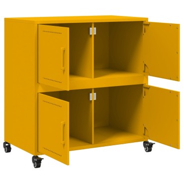 vidaXL Ντουλάπι Μουσταρδί 68x39x72cm από Ατσάλι 1 τεμ.