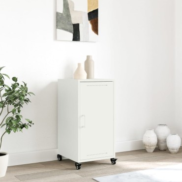 vidaXL Μπουφές Λευκός 36x39x72cm από Ατσάλι 1 τεμ.