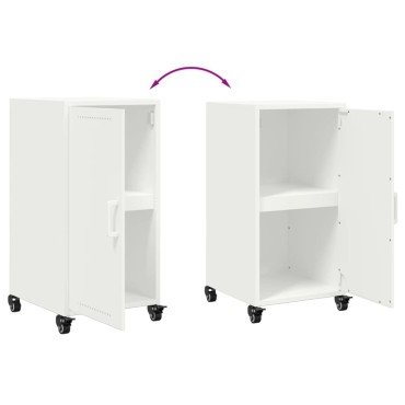 vidaXL Μπουφές Λευκός 36x39x72cm από Ατσάλι 1 τεμ.