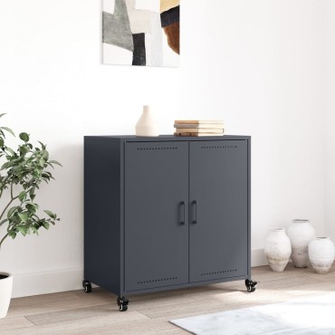 vidaXL Μπουφές Ανθρακί 68x39x72cm από Ατσάλι 1 τεμ.