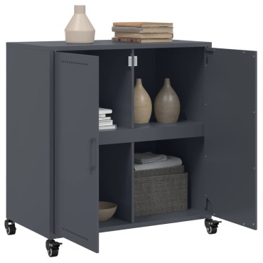 vidaXL Μπουφές Ανθρακί 68x39x72cm από Ατσάλι 1 τεμ.