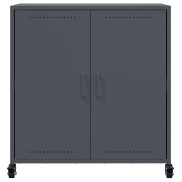 vidaXL Μπουφές Ανθρακί 68x39x72cm από Ατσάλι 1 τεμ.