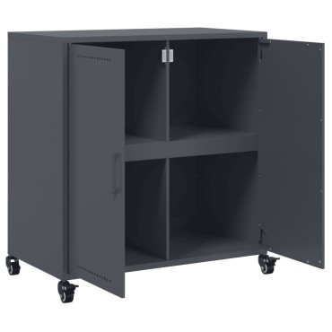 vidaXL Μπουφές Ανθρακί 68x39x72cm από Ατσάλι 1 τεμ.
