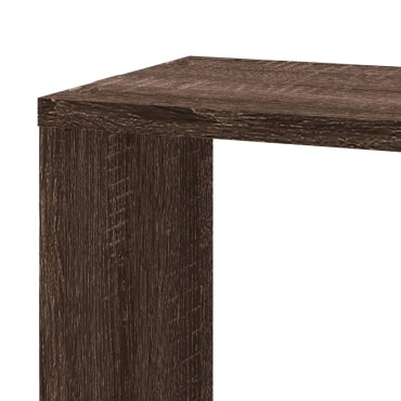 vidaXL Γωνιακή Ραφιέρα Τοίχου Καφέ Δρυς 45x45x147cm Επεξ. Ξύλο 1 τεμ.