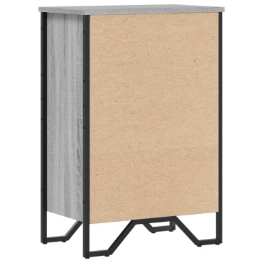 vidaXL Βιβλιοθήκη Γκρι Sonoma 50x31x74,5cm από Επεξεργ. Ξύλο 1 τεμ.