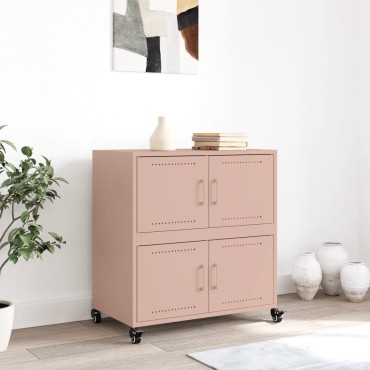vidaXL Ντουλάπι Ροζ 68x39x72cm από Ατσάλι 1 τεμ.