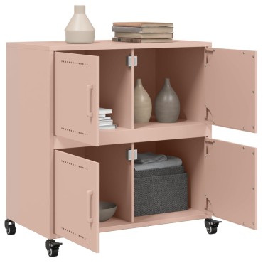 vidaXL Ντουλάπι Ροζ 68x39x72cm από Ατσάλι 1 τεμ.