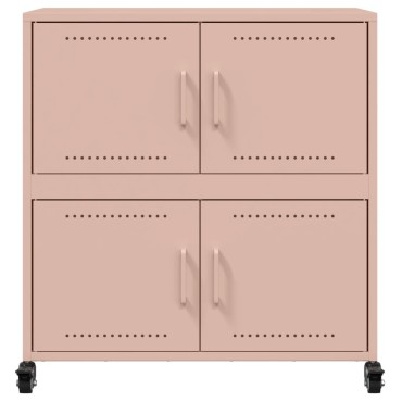 vidaXL Ντουλάπι Ροζ 68x39x72cm από Ατσάλι 1 τεμ.